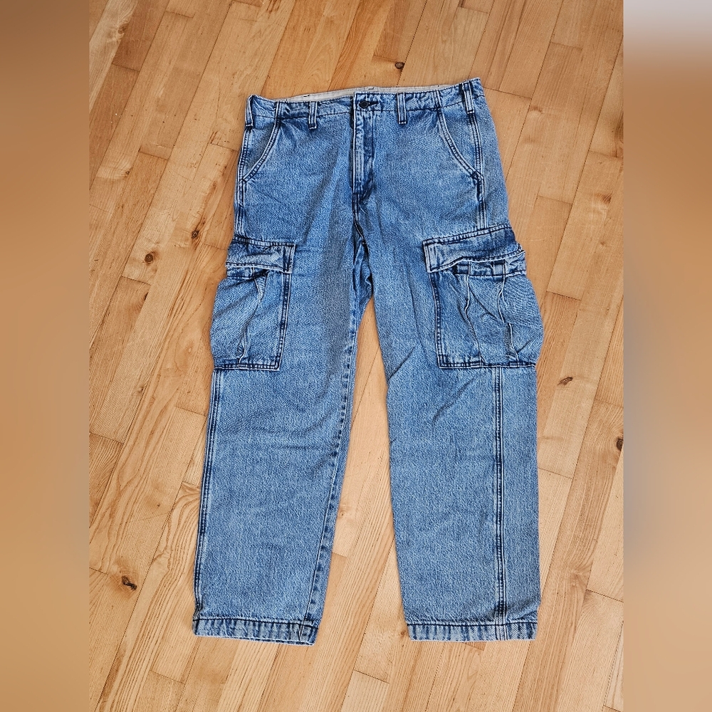Levi's Men's Blue Denim Cargo Jeans